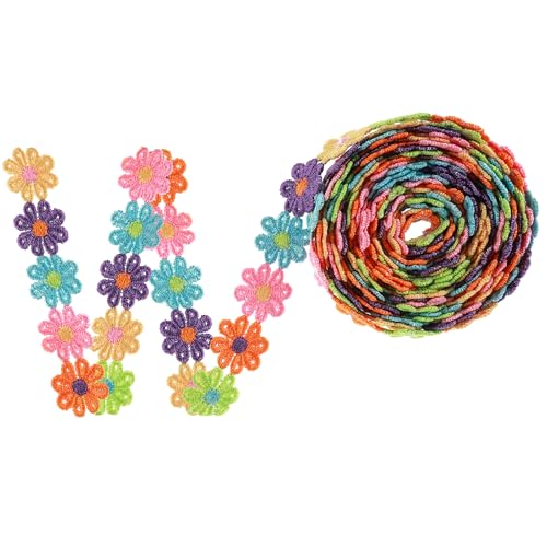 4.5 yard 25mm Blumen Spitzenband bestickte Applikation Kantenbesatz Gänseblümchen-Spitzenbesatz Band für Hochzeit Brautdekoration DIY Nähen Schneidern Kleidung Stickerei von QfwdfcTrenz