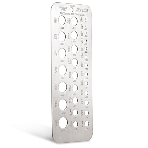 Bohrerlehre Edelstahl Bohrführung für 1/16 Zoll bis 1/2 Zoll Bits 29 Löcher Standard metrische Größe Index Metallbolzen und Drahtlehre Werkzeug für genaue Messung Äquivalente Schwarz Bohrerlehre Edelstahl Bohrführung für 1/16 Zoll bis 1/2 Zoll Bits 29 Löcher Standard metrische Größe Index Metallbolzen und Drahtlehre Werkzeug für genaue Messung Äquivalente Schwarz von QfwdfcTrenz