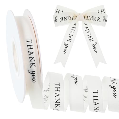 Dankesband aus Köperband, 1,6 cm x 40 m, personalisierbares Band für Gastgeschenke, Geschenkbänder mit Dankeschön, für Geschenkverpackungen, Basteln, Heimdekoration, Geburtstage, Jubiläen Dankesband aus Köperband, 1,6 cm x 40 m, personalisierbares Band für Gastgeschenke, Geschenkbänder mit Dankeschön, für Geschenkverpackungen, Basteln, Heimdekoration, Geburtstage, Jubiläen von QfwdfcTrenz