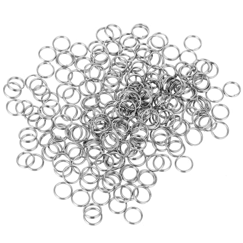 Kleine Schlüsselringe aus Edelstahl, Doppelschlaufen, rund, Mini-Spaltringe, silberfarben, offene Schlüsselanhänger, Funktionen auf Verbindungsstücken für Schmuck, Halsketten, Armbänder, Ohrringe Kleine Schlüsselringe aus Edelstahl, Doppelschlaufen, rund, Mini-Spaltringe, silberfarben, offene Schlüsselanhänger, Funktionen auf Verbindungsstücken für Schmuck, Halsketten, Armbänder, Ohrringe von QfwdfcTrenz
