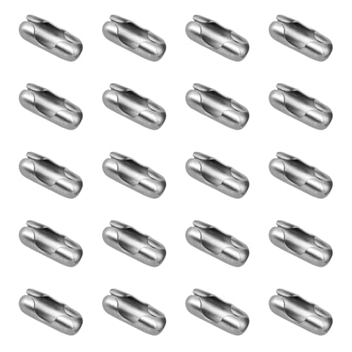 Kugelkettenverbinder, Rollo-Kugelketten-Clips, 4,5 mm, #10, Edelstahl, Perlen, Gliederverschlüsse, Schmuckherstellung, Zubehör, Clips, passend für Heimwerker, Handwerk, Silber, 20 Stück Kugelkettenverbinder, Rollo-Kugelketten-Clips, 4,5 mm, #10, Edelstahl, Perlen, Gliederverschlüsse, Schmuckherstellung, Zubehör, Clips, passend für Heimwerker, Handwerk, Silber, 20 Stück von QfwdfcTrenz