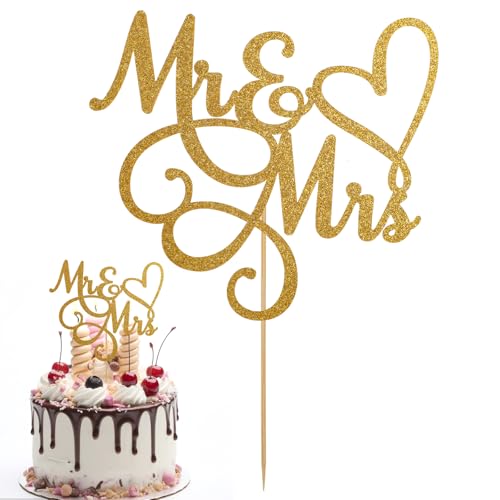Mr & Mrs Tortenaufsatz Braut und Bräutigam Schild Topper Gold Glitzer Liebe Kuchen Dekorationen für Hochzeit Verlobung Jahrestag Brief Cupcake Topper Thema Party Supplies Mr & Mrs Tortenaufsatz Braut und Bräutigam Schild Topper Gold Glitzer Liebe Kuchen Dekorationen für Hochzeit Verlobung Jahrestag Brief Cupcake Topper Thema Party Supplies von QfwdfcTrenz