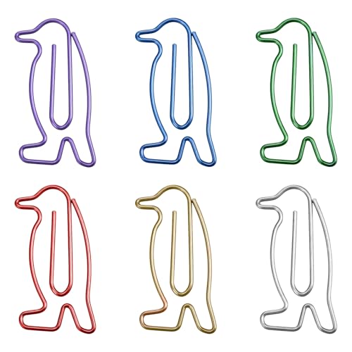 Pinguin-förmige Büroklammern, niedliche Büroklammern, Pinguinnadeln, Tierform, Papierklammern, verschiedene Farben, Pinguine, Geschenkpapier-Clip, dekorative Büroklammern, lustiger Bürobedarf für Pinguin-förmige Büroklammern, niedliche Büroklammern, Pinguinnadeln, Tierform, Papierklammern, verschiedene Farben, Pinguine, Geschenkpapier-Clip, dekorative Büroklammern, lustiger Bürobedarf für von QfwdfcTrenz