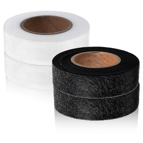 QfwdfcTrenz 4 Stück Textilkleber Waschmaschinenfest Saumband zum Aufbügeln Bügelband Extra Breites Gewebe Kein Näh-Saum-Band Bügelkleber Stoffverbindung Bügelband für Kleidung Vorhänge Jeans von QfwdfcTrenz