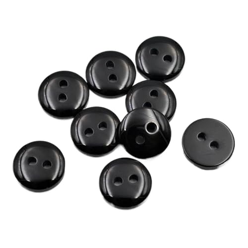 10mm/11mm/12mm/9mm Runde Harzknöpfe, Farbe 57, 12mm 10 Stück von Qgsaghty