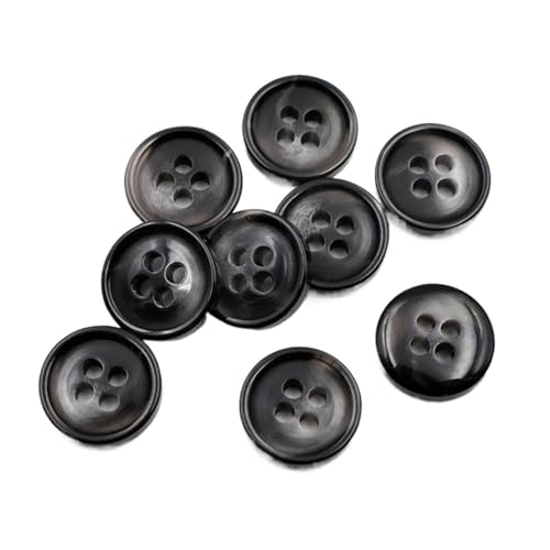 10mm/11mm/12mm/9mm Runde Harzknöpfe, Farbe 69, 11mm 10 Stück von Qgsaghty