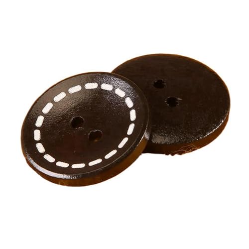 10mm-38mm Holzknopf Männer und Frauen Mantel Holzknopf Kleidung Zubehör, Zwei Löcher tiefer Kaffee, 9mm-10Stk von Qgsaghty