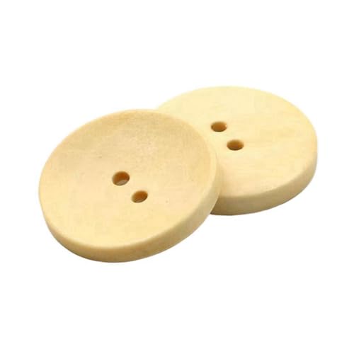 10mm-38mm runde Holzknöpfe Hemdmantelknöpfe Kleidungsknöpfe, Zwei Löcher 1-weiß, 12,5mm – 10 Stück von Qgsaghty