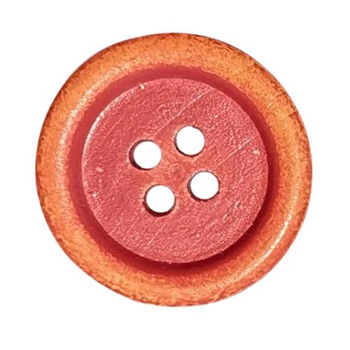 11,5mm/12,5mm/15mm/20mm Knöpfe Hemd Holzknöpfe handgemachte Knöpfe, Rot, 15mm-15Stk von Qgsaghty