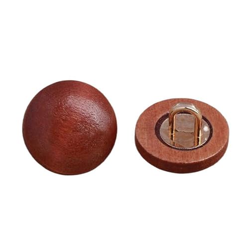11,5mm/15mm Hemd-Holzknöpfe, Kleidungsknöpfe, Leichter Kaffee, 11,5mm – 10 Stück von Qgsaghty