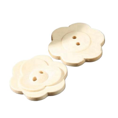 11mm-38mm Blumen Holzknopf Herren- und Damenhemd Holzknopf, 2 Holzfarbe, 23mm-10Stk von Qgsaghty