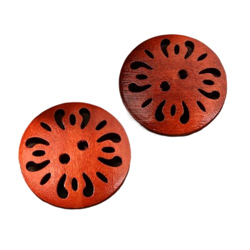 13mm-38mm runder Holzknopf für Mantel und Jacke, Roter Kaffee, 30mm – 10 Stück von Qgsaghty