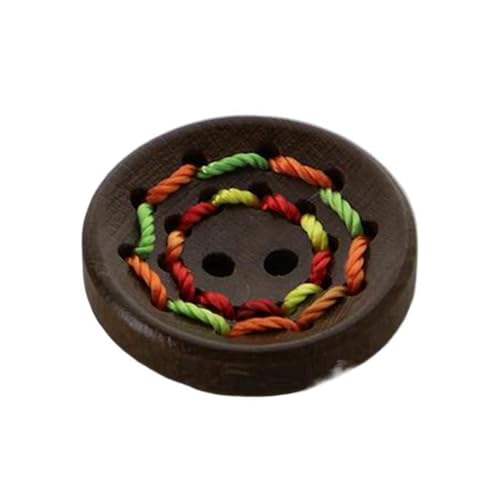 22mm/25mm Holzknöpfe Mantelknöpfe Zubehör Knöpfe, Kaffee, 22mm-6Stk von Qgsaghty