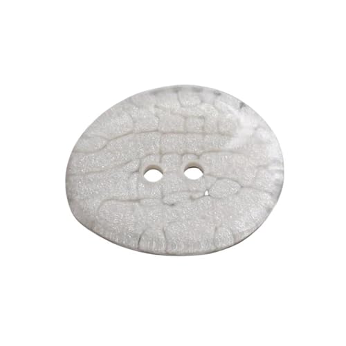 27mm x 20mm/34mm x 26mm/43mm x 34mm Unregelmäßige Harzknöpfe mit zwei Löchern, Beige, 43mm x 34mm, 5 Stück von Qgsaghty