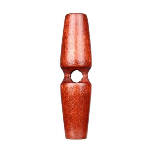 3,5cm 3cm 4,5cm 4cm 5,5cm 5cm 6cm Holzknopf Mantel Pullover Knopf, Einlochiger roter Kaffee, 6cm-10Stk von Qgsaghty