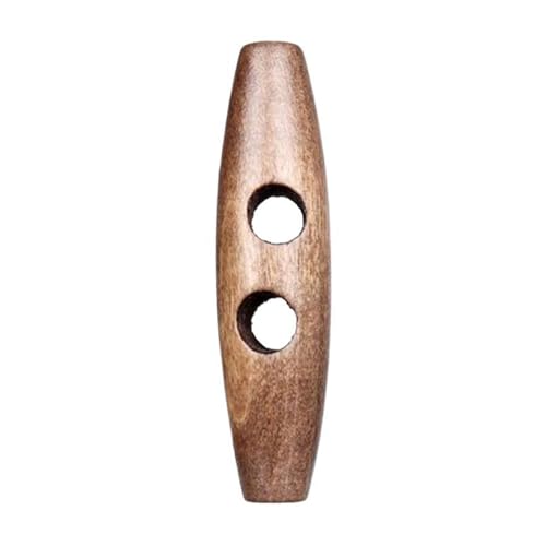 3,5cm 3cm 4,5cm 4cm 5,5cm 5cm 6cm Holzknopf Mantel Pullover Knopf, Zwei-Loch-Kaffee, 3,5cm – 10 Stück von Qgsaghty