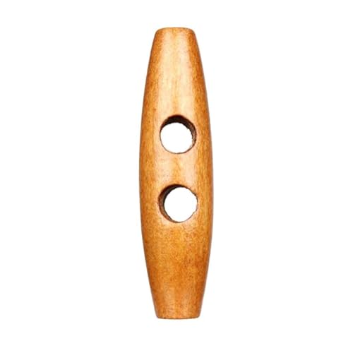 3,5cm 3cm 4,5cm 4cm 5,5cm 5cm 6cm Holzknopf Mantel Pullover Knopf, Zwei Löcher-braun, 3cm-10Stk von Qgsaghty