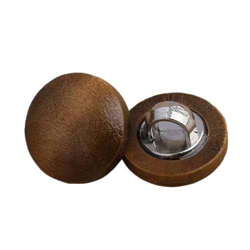 8mm/10mm/11mm/12,5mm/15mm/18mm/20mm/22mm/25mm runder Holz-Kleiderknopf, Braune Kunststoffschnalle, 11mm-10Stk 8mm/10mm/11mm/12,5mm/15mm/18mm/20mm/22mm/25mm runder Holz-Kleiderknopf, Braune Kunststoffschnalle, 11mm-10Stk von Qgsaghty