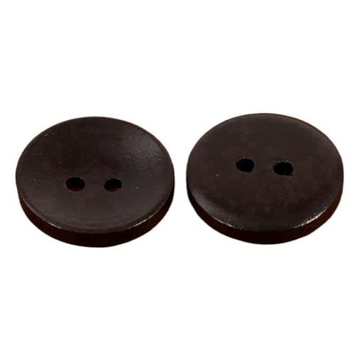 9mm-25mm runder Holzknopf-Mantelknopf, 6-Schüssel-Typ – intensiver Kaffee, 23mm-10Stk von Qgsaghty