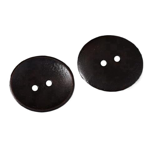 9mm-28mm Holzknopf, runder Knopf, Hemdmantelknopf, Tiefer Kaffee, 9mm-10Stk von Qgsaghty