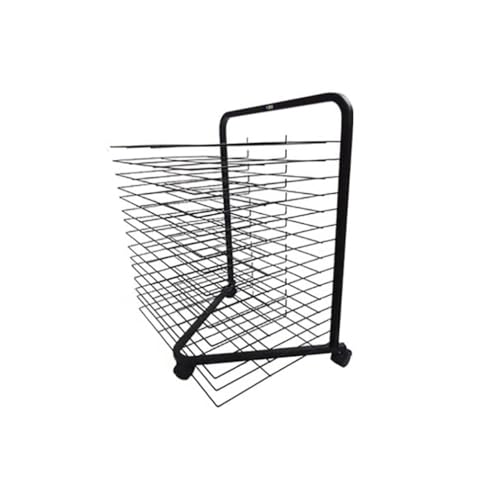 Trockengestell für Kunst-Schule Mehrschichtiger Farbspeicherstand für Leinwände, Papiere, Bretter Haltbar, Platzsparend(Size:15 Layer,Color:schwarz) von Qgtxf
