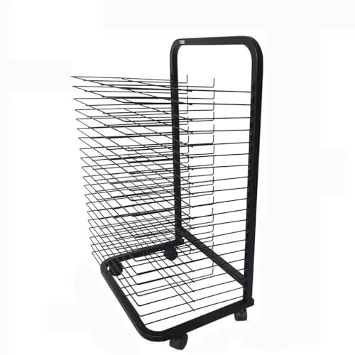 Trockengestell für Kunst-Schule Mehrschichtiger Farbspeicherstand für Leinwände, Papiere, Bretter Haltbar, Platzsparend(Size:20 Layer,Color:schwarz) von Qgtxf