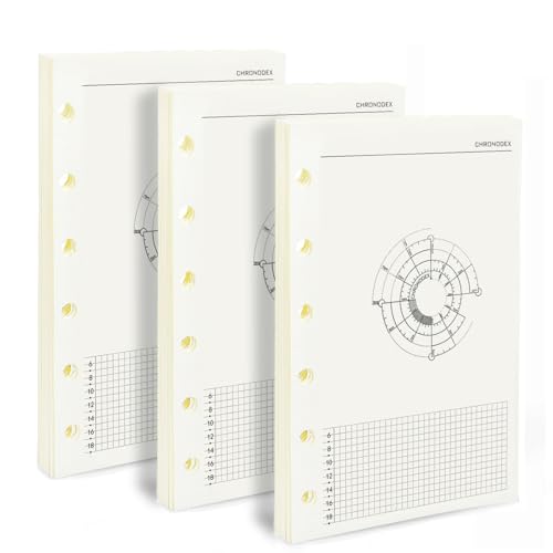 (Set mit 270 Blatt) A7 Zeitdiagramm-Nachfüllpapier, Mini-Binder-Nachfüllpackungen, 6-Loch Loseblatt-Papier für A7 Budget Planner Journals Notebook von Qhcausuk