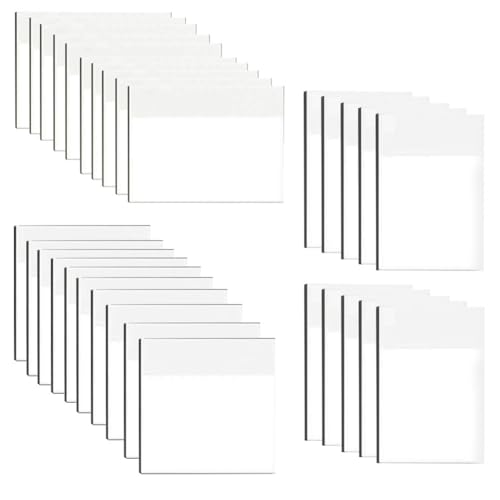 Qhpnunhq 30 transparente Notizblöcke, 3 Größen, Haftnotizen, transparent, selbstklebend, wasserdicht, für Schule und Büro Qhpnunhq 30 transparente Notizblöcke, 3 Größen, Haftnotizen, transparent, selbstklebend, wasserdicht, für Schule und Büro von Qhpnunhq