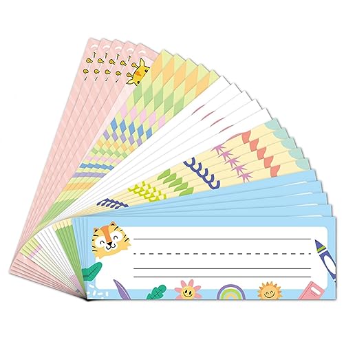 Qhpnunhq 75 Etiketten für Bücher, Übungsbücher, Namensschild, beschreibbar, selbstklebende Aufkleber aus Klebepapier Qhpnunhq 75 Etiketten für Bücher, Übungsbücher, Namensschild, beschreibbar, selbstklebende Aufkleber aus Klebepapier von Qhpnunhq