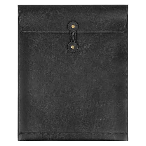 Qixin Black A4 PU Lederdatei Ordner für Dokumente, wichtiger privater Dateiorganisator mit String Krawatte, Laptop Hülle Notebook Hülle, Leder Portfolio Binderumschläge, Anmeldungsordner 1PC Qixin Black A4 PU Lederdatei Ordner für Dokumente, wichtiger privater Dateiorganisator mit String Krawatte, Laptop Hülle Notebook Hülle, Leder Portfolio Binderumschläge, Anmeldungsordner 1PC von QiXin