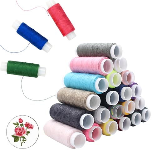 QianFenShi 24 Rollen Nähgarn, Nähmaschinengarn, Polyester, für Das Tägliche Nähen, Sticken QianFenShi 24 Rollen Nähgarn, Nähmaschinengarn, Polyester, für Das Tägliche Nähen, Sticken von QianFenShi