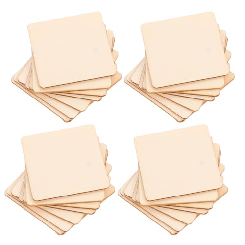Holzquadrate zum Basteln, Weihnachten, unlackierte Holzausschnitte, kleine quadratische Scheiben, blanko Stücke für Heimwerker, Hochzeitsdekoration, Malerei, Gravur, Schnitzen, Beizen, Zubehör, 3 cm von QianShi