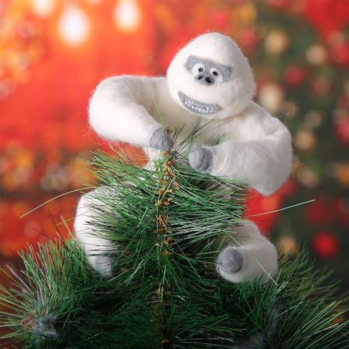 Abominable Schneemann-Baumspitze, handgefertigte Nadelfilz-Weihnachtsbaumspitze, lustige Neuheit Schneemonster-Ornamente für Weihnachten, Urlaub, Zuhause, Party-Dekorationen (Stil D, Einheitsgröße) Abominable Schneemann-Baumspitze, handgefertigte Nadelfilz-Weihnachtsbaumspitze, lustige Neuheit Schneemonster-Ornamente für Weihnachten, Urlaub, Zuhause, Party-Dekorationen (Stil D, Einheitsgröße) von Qianderer