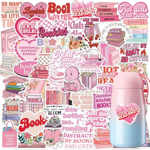 50 Stück Bookish Aufkleber,Sticker Aesthetic,Kawaii Sticker,Wasserfeste Rosa Stickers für Kindle,Books Decor,Inspirierende Kawaii-Aufkleber,Mädchen Pink Romance,Für Laptops Fahrrädern Koffer 50 Stück Bookish Aufkleber,Sticker Aesthetic,Kawaii Sticker,Wasserfeste Rosa Stickers für Kindle,Books Decor,Inspirierende Kawaii-Aufkleber,Mädchen Pink Romance,Für Laptops Fahrrädern Koffer von Qianfeng