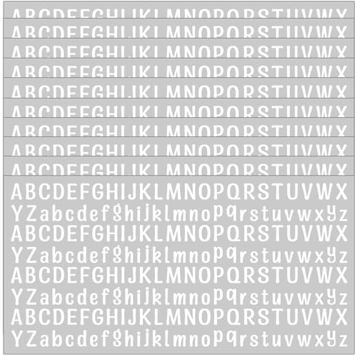 2080 Stück Weiß Buchstaben Aufkleber,10 Blatt Selbstklebende Vinyl Alphabet Aufkleber,13 mm klebebuchstaben Kleine,1/2 Zoll Buchstaben ABC für Kinder,für Postfach,Schilder,Adressnummer,Scrapbooking von Qianlaixing