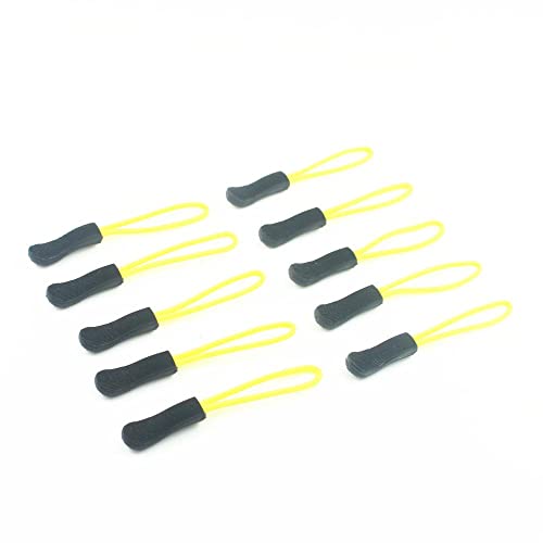 Qianly 10 Stück Nylon Zipper Pulls für Rucksäcke und Koffer, Gelb von Qianly