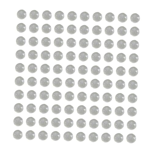 Qianly 100 Stück kleine Glasperlen dekorative Kugeln solide klare Perlen zum Jubiläum, 10mm von Qianly