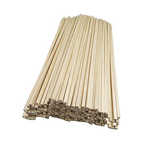 Qianly 100 Stück unbehandelte Holzstäbchen, Glatte Holzarbeiten, Holzhandwerksdübel, Hartholzstreifen für Bastelarbeiten, Heimdekoration, DIY-Projekte, 300CM von Qianly