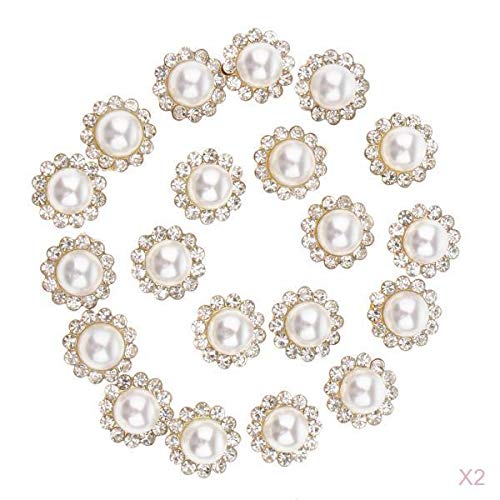 Qianly 2 X 20 Stück Flatback Verzierungsknöpfe, Künstliche Birnen Accessoires Qianly 2 X 20 Stück Flatback Verzierungsknöpfe, Künstliche Birnen Accessoires von Qianly