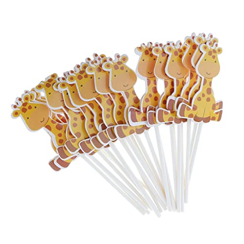 Qianly 24 Stück Tier Cake Topper für Geburtstagsfeier von Qianly