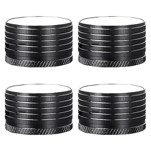 Qianly 4 Verstellbare Möbelbeine, Robuste Beine, Rutschfestes Ersatzmöbelzubehör Aus Metall für Schränke, Sofas, Teetische, Schwarz von Qianly