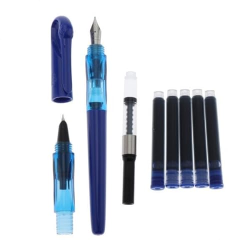 Qianly 4x Luxus Kugelschreiber Schreibset, Elegante, Ausgefallene Rollerball Geschenke, Blau von Qianly
