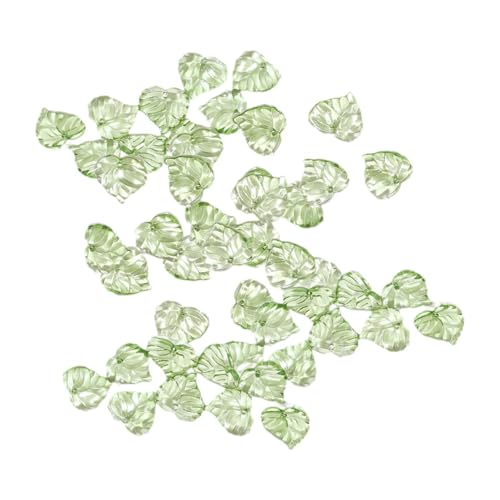 Qianly 50 Blatt Charms, Lose, Anhänger für Kreative Schmuckgestaltung, Hellgrün, 0.9 X 1.3 cm Qianly 50 Blatt Charms, Lose, Anhänger für Kreative Schmuckgestaltung, Hellgrün, 0.9 X 1.3 cm von Qianly