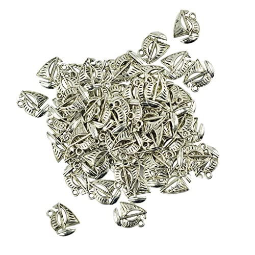 Qianly 50 Stück Legierung Segelboot Charms DIY Anhänger für Halskette Schmuck, Die von Qianly