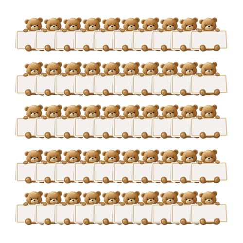 Qianly 50x Bär Name Ort Karten Nette Tabletop Mittelpunkt Dekorative Grußkarte von Qianly