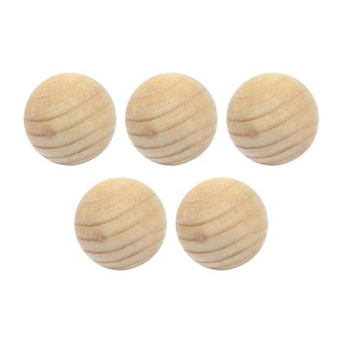 Qianly 5Pcs Holz Kugeln Unlackiert Handgemachte DIY Dekorative Kugeln Holz Kugeln von Qianly