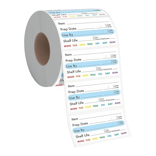Qianly Ablösbare Lebensmitteletiketten, Aufkleber für Gläser, Verpackungen von Qianly