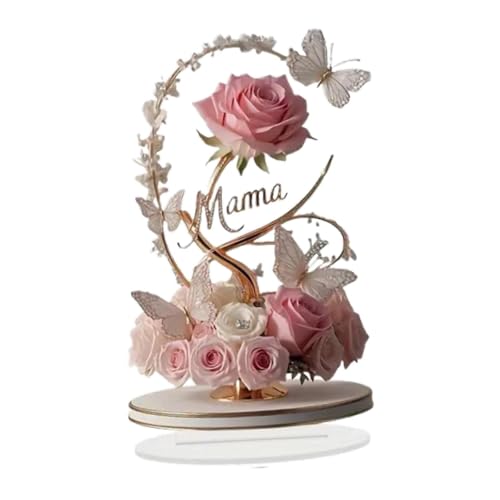 Qianly Acryl Ornament Als Dekorationsobjekt Tischdekoration Und Kunstwerk Eine Schreibtischdekoration mit Charmantem Design für Arbeitszimmer Wohnzimmer Und, Blume 13.8 cm X 21 cm von Qianly