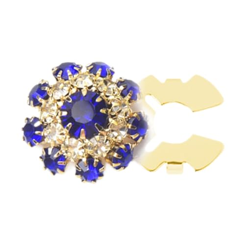 Qianly Dekorative Strassknopfabdeckung abnehmbar für Frauen Männer Erwachsene Kleidmantel, Gold Blau von Qianly