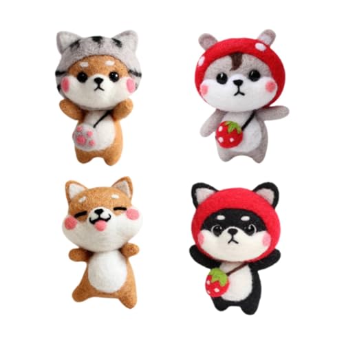 Qianly Felting Kit Felting Craft Project DIY Woll Filzmaterial Filling Supplies für Teenager, 4pcs Set Qianly Felting Kit Felting Craft Project DIY Woll Filzmaterial Filling Supplies für Teenager, 4pcs Set von Qianly